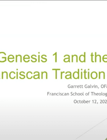 Genesis 1 and the Franciscan Tradition