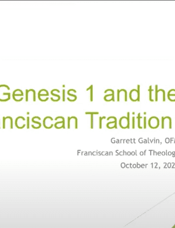 Genesis 1 and the Franciscan Tradition