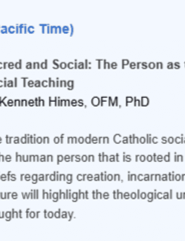 The Person as the Foundation of Catholic Social Teaching